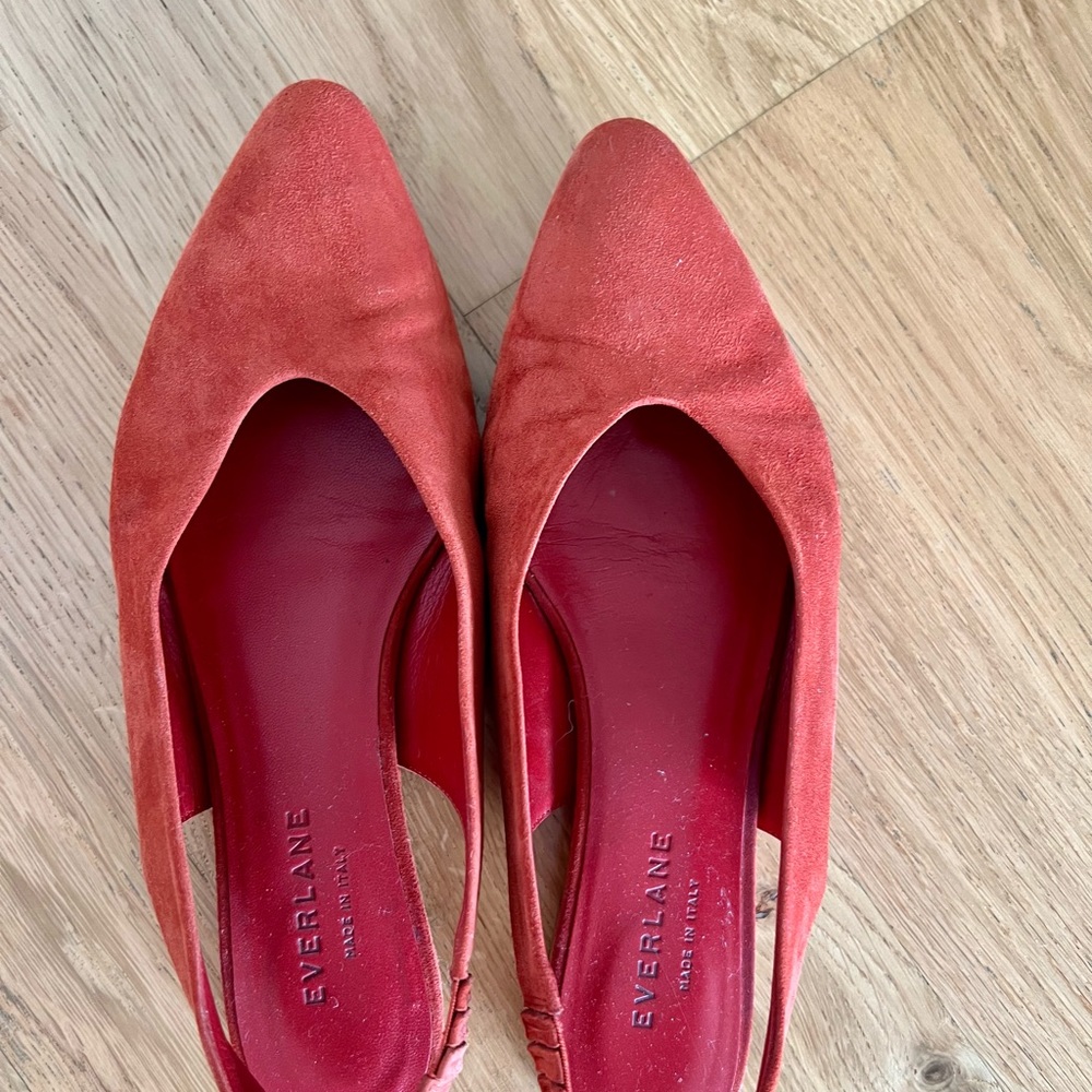 Everlane V Slingback rust-hued 5.5